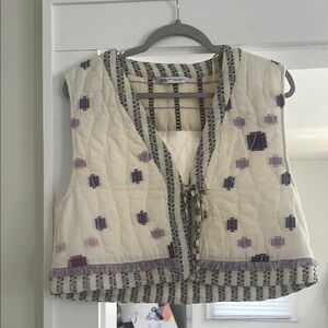 Quilted Vest with Purple Accents